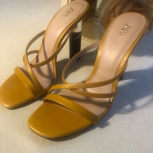 Zara yellow  heel sandals